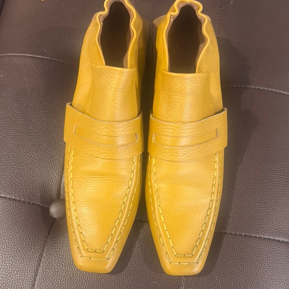 Yellow Leather Women’s Shoes